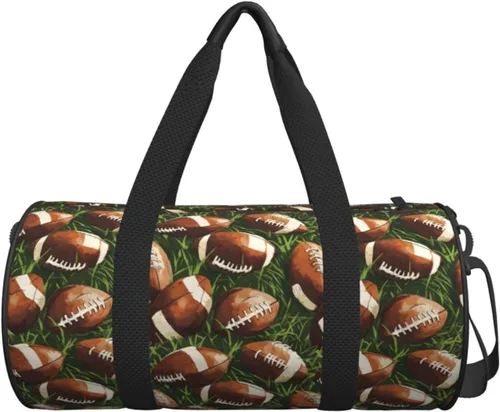Miniatura 7 de Large Duffle Bag for Travel - Retro American Football Print Gym Bag for Women Men, Travel Foldable Bags for Women Men with Zippered Multiple Pockets