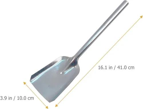 Miniatura 3 de Operitacx Pala para chimenea con mango largo de 15.74 pulgadas, para cenizas, para cenizas, herramienta de cocina ligera