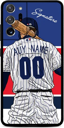 Miniatura 10 de Funda de béisbol personalizada con nombre y número para Samsung Galaxy Note 20/20 Ultra 10 Pro Note 9 8, silicona líquida con protección de cámara