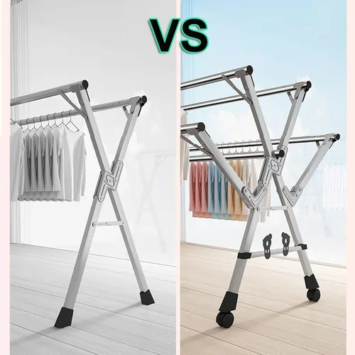 Miniatura 4 de Clothes Drying Rack - 5-Rod Heavy Duty Stainless Steel Retractable & Foldable Laundry Dryer, Portable Outdoor Indoor Drying Rack for Clothes with