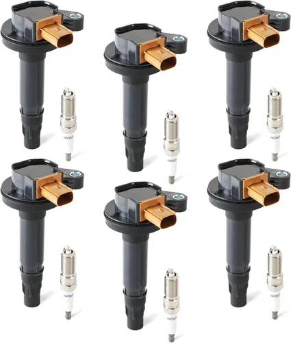 Miniatura 22 de Paquete de 5 bobinas de encendido UF575 y bujías de iridio compatibles con Audi A3 2004-2013, A4 2005-2016 y Volkswagen Jetta 2005-2015, Tiguan