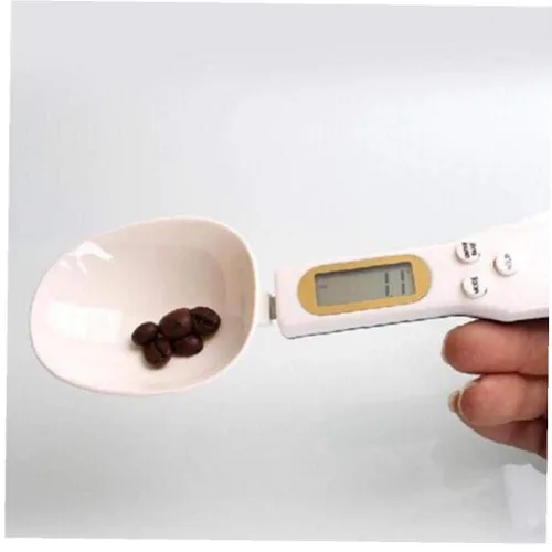 Miniatura 3 de 1pc blanco LCD digital cuchara escala mini portátil cocina báscula cucharas mediciones peso electrónico volumn alimentos básculas