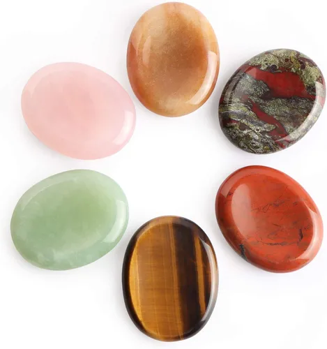 Miniatura 9 de Artistone 2 piedras de jade amarillo para reiki naranja, cristales de jade para curar la ansiedad, 2 pulgadas