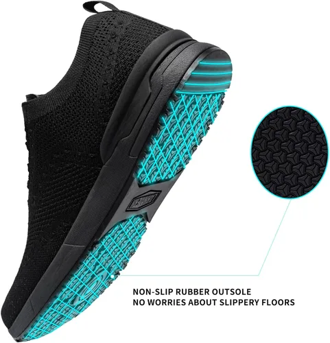 Miniatura 3 de LARNMERN Non Slip Work Shoes for Men Walking Running Sneakers Slip Resistant Casual Fashion Sports Tennis Shoe Kitchen Chef Food Service Slip on