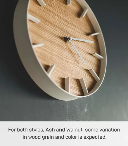 Miniatura 7 de YAMAZAKI Inicio Reloj de pared - Madera moderna Decoración del hogar Acero + Madera Talla única Ceniza