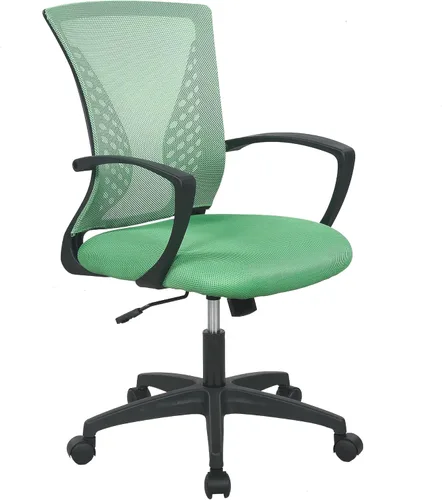 Miniatura 13 de PayLessHere Silla de oficina, silla de computadora, ergonómica, ajustable, malla ejecutiva, respaldo medio con ruedas giratorias de 360 grados, Gris