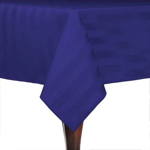 Miniatura 59 de Ultimate Textile Mantel rectangular de rayas satinadas, 59.8 x 90.2 in, color marrón oscuro