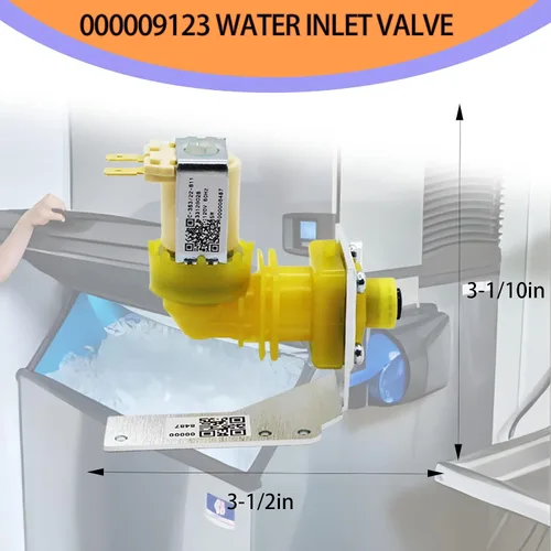 Miniatura 3 de 000009123 000008483 33129026 IH9123 Máquina de hielo Ensamblaje de válvula de entrada de agua (OEM)120V 60Hz 5W para piezas de máquina de hielo