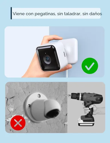 Miniatura 4 de GNCC Cámara de seguridad para interiores 2K, 2 paquetes de cámaras para cámaras Wi-Fi de seguridad para el hogar, detección de movimiento/sonido