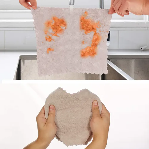 Miniatura 5 de kimteny Paños de limpieza de cocina, paños de microfibra, sin pelusas, reutilizables, para el hogar, súper absorbentes, de secado rápido, 10 x 10
