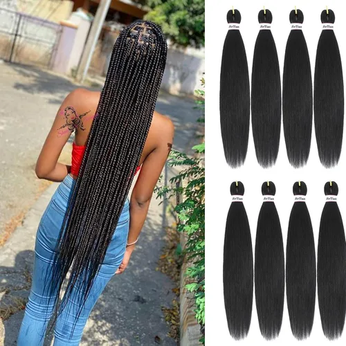 Miniatura 29 de Liang Dian Cabello Trenzado Preestirado Ombre de 12 Pulgadas, 8 Paquetes de Trenzas de Ganchillo Sintéticas, Ajuste con Agua Caliente, Extensiones