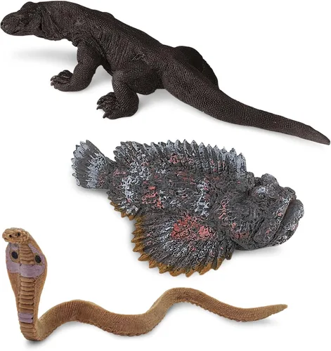 Miniatura 5 de Safari Ltd. Venomous Creatures TOOB - 9 figuras: Sapo, Serpiente, Raya, Dragón de Komodo, Tarántula, Ciempiés, Escorpión, Pez de Piedra, Cobra