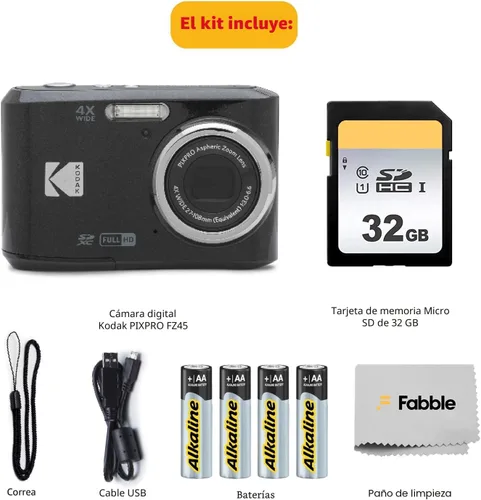 Miniatura 2 de KODAK PIXPRO FZ45 - Cámara digital de 16 MP con zoom óptico 4X de 1.063 in de gran angular y pantalla LCD de 2.7 pulgadas con tarjeta de memoria SD