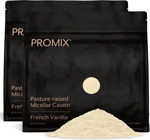 Miniatura 9 de ProMix Nutrition Proteína en polvo de caseína alimentada con pasto, criada en pasto, liberación lenta de 0.88 oz de caseína micelar – 0.18 onzas