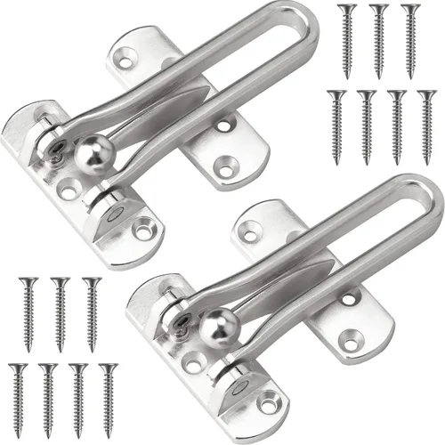 Miniatura 7 de Cerradura de refuerzo de puerta, cerradura de barra oscilante para seguridad en el hogar, cerraduras de puerta delantera para niños, aleación