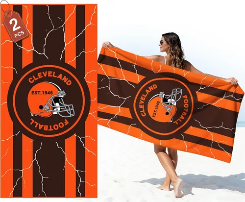 Miniatura 33 de Football Fan Thin Lightweight Microfiber Beach Towel Las Vegas City Themed Large Absorbent Oversized Towels Men Women Stuff Raiders Team Dad Husband