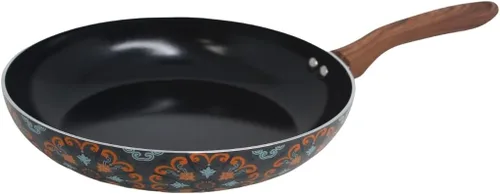 Miniatura 8 de IMUSA Juego de utensilios de cocina de cerámica antiadherente de 4 piezas de 8 pulgadas/10 pulgadas con asas suaves al tacto, aluminio, negro