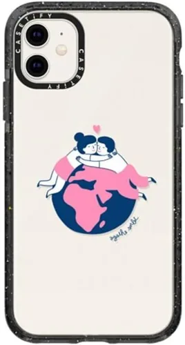 Miniatura 51 de CASETiFY Impact - Funda para iPhone 11 - Flower Power Retro - Negro Transparente