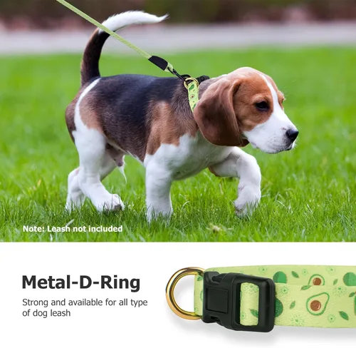 Miniatura 5 de Collar de perro hecho a mano para perros pequeños, medianos y grandes, verde aguacate con colgante, collares de moda para otoño e invierno (grande)
