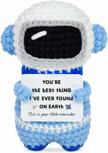 Miniatura 18 de Regalos para él, su novio, novia, To My Love hechos a mano, positivo crochet astronauta, San Valentín, aniversario, día del padre, regalos de Te amo