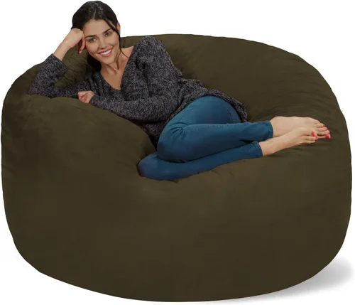 Miniatura 37 de Chill Sack Bean Bag Funda para silla, 3 pies, microgamuza - Oliva