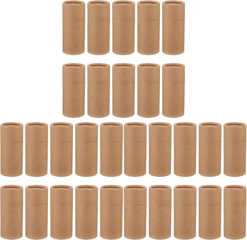Hemoton 30 cajas de regalo cilíndricas de papel kraft de 5.27 x 6.85 x 2.28 pulgadas, embalaje de cartón para botellas de aceite esencial,