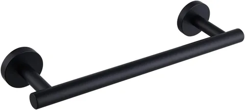 Miniatura 29 de Barra de toalla de mano de baño de 24 pulgadas en negro mate SUS 304 de acero inoxidable para montaje en pared..