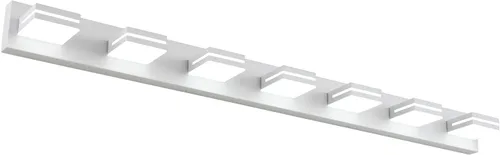 Miniatura 50 de SineRise - Lámpara LED para tocador de baño - Moderna lámpara de acrílico con acabado cromado para iluminación de pared sobre el espejo - 2 luces