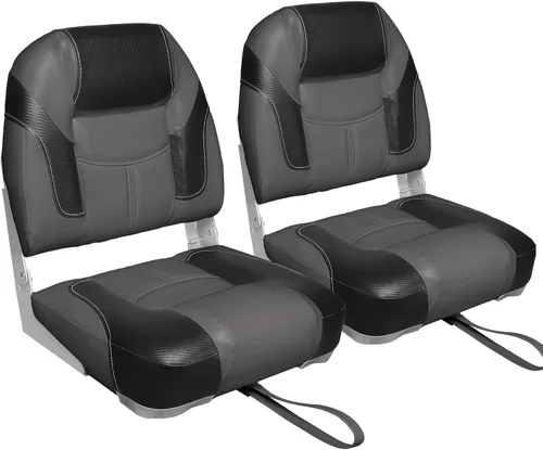 Miniatura 16 de Leader Accessories Un par de asientos plegables Elite para barco de pesca con respaldo bajo/alto (2 asientos)