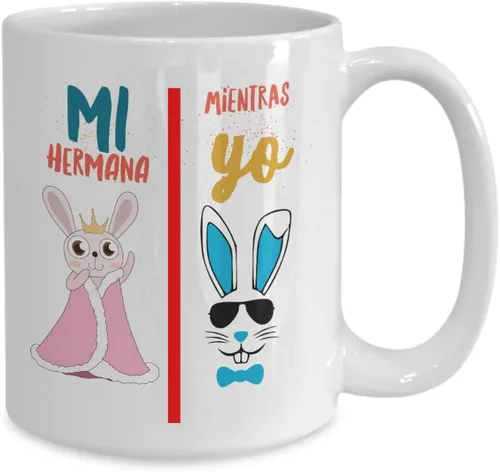Miniatura 2 de Regalo para hermano Taza de cafe para hermana Perfecto regalo para graduados, profesionales y estudiantes Vaso con afirmaciones positivas