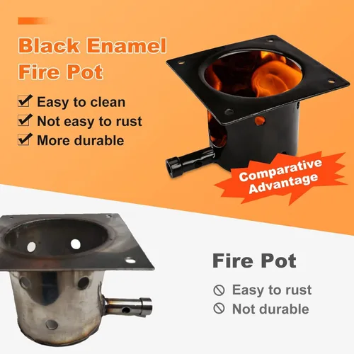 Miniatura 9 de GRISUN Kit de Olla de Fuego y Varilla de Encendido para Traeger, Parrilla de Pellets Pit Boss, Olla de Fuego Esmaltada en Porcelana Mejorada