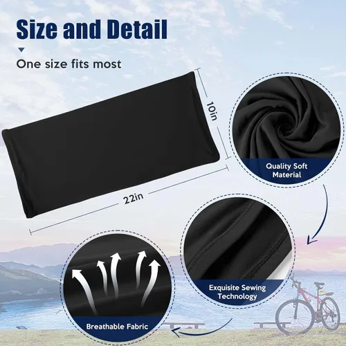 Miniatura 5 de gelbesty Paquete de 2 polainas refrescantes para el cuello, cubierta facial para todo tipo de clima para hombres y mujeres, bandana facial