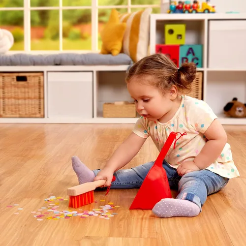 Miniatura 3 de Battat – Juego de limpieza para niños – Juguetes de limpieza para niños pequeños, niños – Kit de juego de simulación – Escoba, trapeador, cepillo