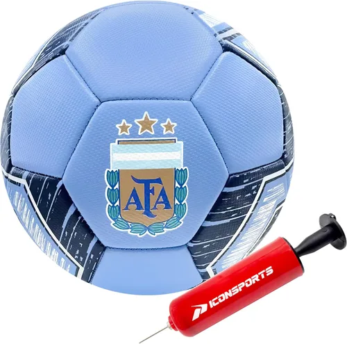 Miniatura 15 de Icon Sports Balón de fútbol de la Asociación Argentina de Fútbol con licencia Messi-Blanco