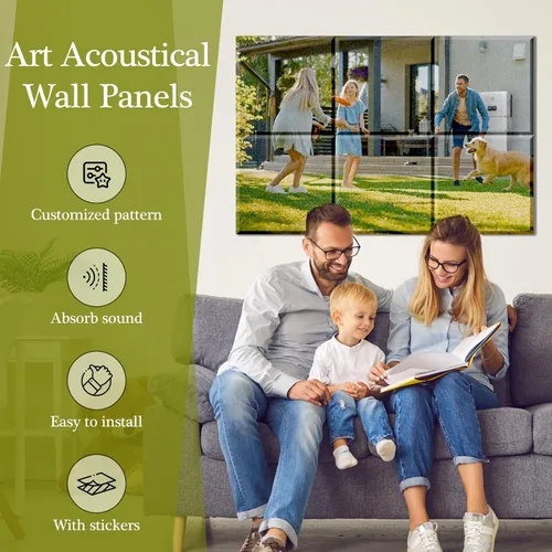 Miniatura 5 de Paneles de pared personalizados insonorizados, paneles acústicos personalizados, arte de pared, carga tu propia obra de arte, panel decorativo