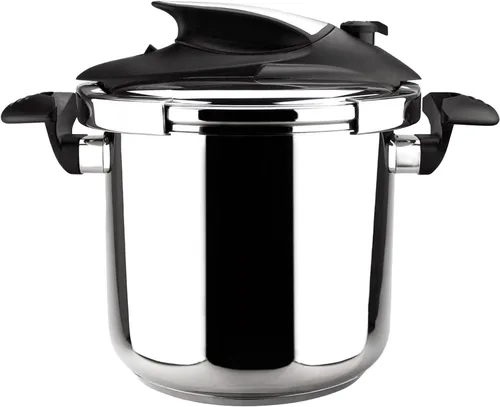 Magefesa Nova - Olla a presión para estufa de 6.3 cuartos de galón, cocción rápida, fácil bloqueo, acero inoxidable 18/10, compatible con inducción,