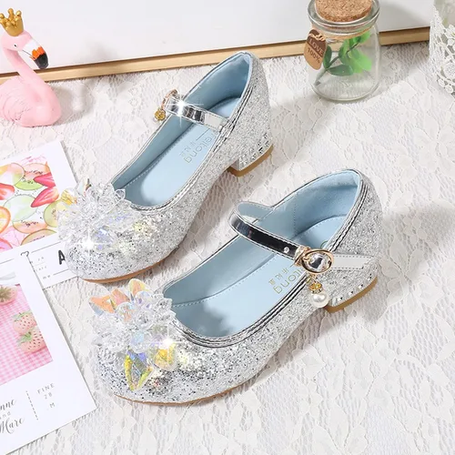 Miniatura 2 de 7 Toddler Girl Slippers Toddler Little Kid Girls Dress Pumps Glitter Sequins Toddler Girls Kitty Slippers