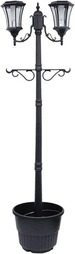 Miniatura 5 de Sun-Ray Kenwick 312064 - Lámpara con forma de farol de calle que funciona con energía solar, con una sola bombilla, con macetero debajo y colgadores