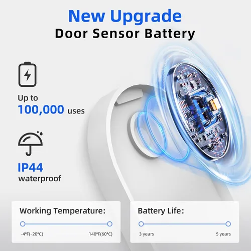 Miniatura 2 de Daytech Timbre Inalámbrico con Sensor de Puerta Timbre de Entrada con Alcance de 800 pies 20 Melodías 5 Niveles de Volumen Ajustable Timbre de 1