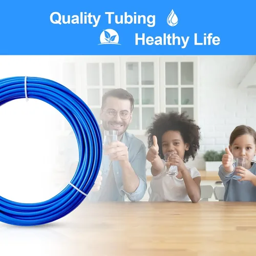 Miniatura 6 de Tubo de agua O.D.RO de 20 pies de 1/4 de pulgada, tubo certificado NSF para sistema de filtro de purificador de agua RO (ósmosis inversa), manguera