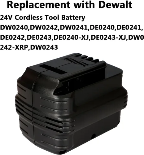 Miniatura 2 de H-ANT Reemplazo de batería de 3300 mAh NI-MH DW0242 para Dewalt 24 voltios batería DW0240, DW0241, DE0240, DE0241, DE0242, DE0243, DE0240-XJ