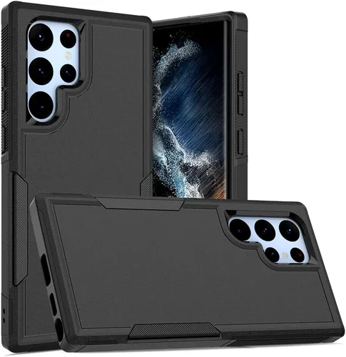 Funda para Samsung Galaxy S22 Ultra - Funda protectora a prueba de golpes, fuerte y duradera, color negro