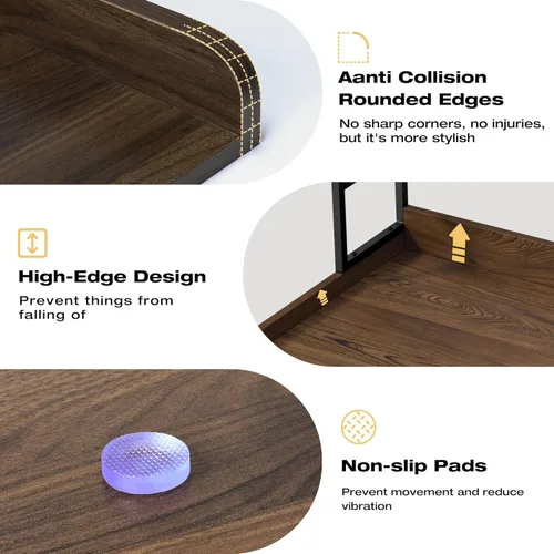 Miniatura 7 de Encimera para Lavadora y Secadora con Estante, Superficie Superior para Lavadora y Secadora, Encimera de Madera Maciza para Lavadoras y Secadoras