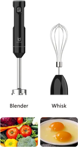 Miniatura 3 de UTALENT - Batidora de mano inalámbrica, mezcladora de inmersión de velocidad variable recargable de mano, con cable de carga USB-C, batidor