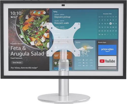 Miniatura 8 de Soporte inclinable para Echo Show 21 y Show 15 (1ª, 2ª generación), soporte de mesa giratorio para Alexa 21, base de escritorio de metal para Echo 15
