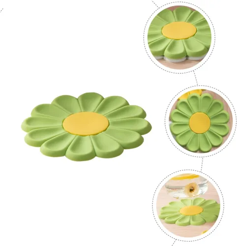 Miniatura 9 de Zerodeko Margarita en forma de silicona almohadilla caliente flor posavasos resistente al calor estera de mesa para salvamanteles de flores