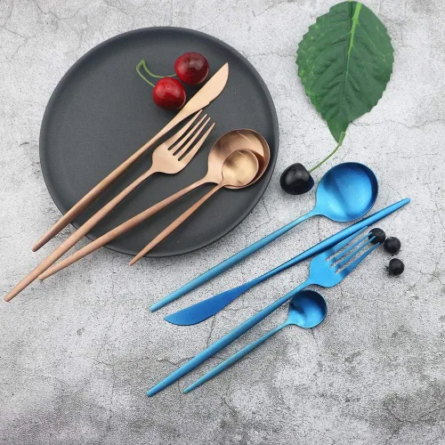 Miniatura 6 de JASHII Juego de cubiertos de acero inoxidable de 24 piezas, juego de cubiertos de servicio para 6, utensilios para cocina, aptos para lavavajillas
