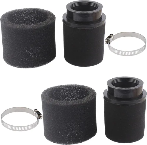 2 unidades universales de 1.890 in 1.929 in 1.969 in negro doble espuma filtro de rendimiento para 50cc - 90cc 110cc 125cc ATV Quad Scooter Go Kart