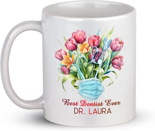 Miniatura 8 de Taza de café personalizada para fotógrafo, cámara con flores de gerbera, taza de té personalizada con nombre, regalo para amantes de la fotografía