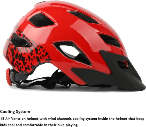 Miniatura 6 de EXCLUSKY - Casco de bicicleta para niños, ajustable, de seguridad, ligero, casco de bicicleta para niños, patinaje, ciclismo, scooter, para niños